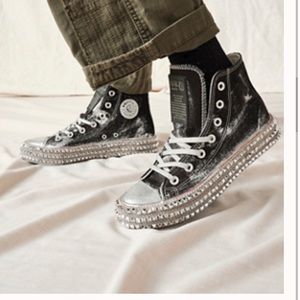 Free People Cruise Studded Hi Top Sneakers